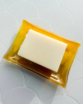 Fused Glass Soap Dish - One Of A Kind (Yellow) - Rushmere Skincare